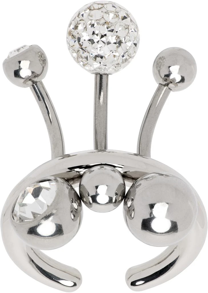 商品Justine Clenquet|Silver Neve Crystal Ring,价格¥394,第1张图片详细描述