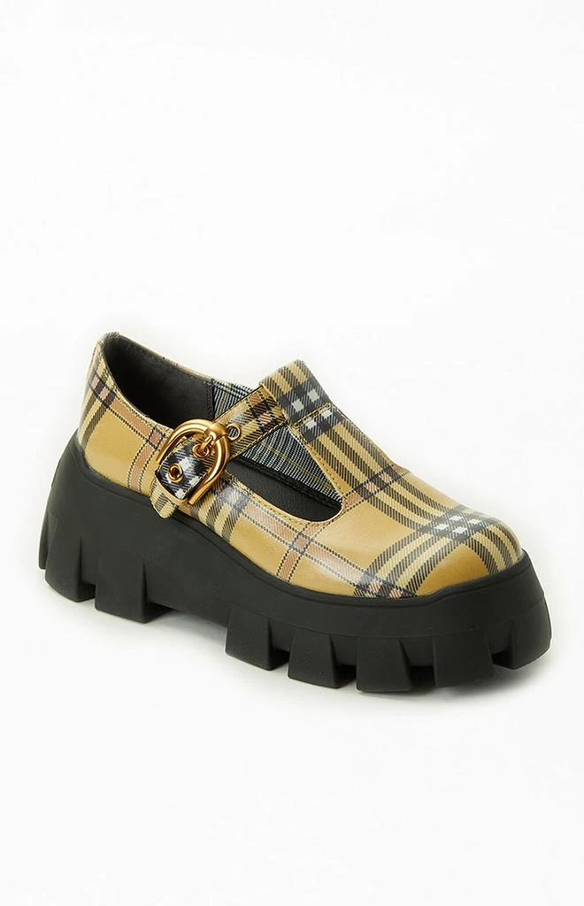 商品Sam Edelman|Women's Brown Plaid Amy Lugged Platform,价格¥987,第1张图片