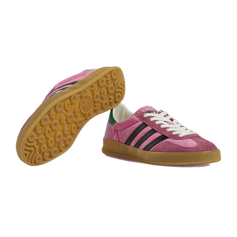 【预售3-7天】GUCCI/古驰 22年秋冬新款 adidas联名系列 女士粉色天鹅绒配可持续材料Demetra运动鞋帆布鞋7078649STU05960 商品