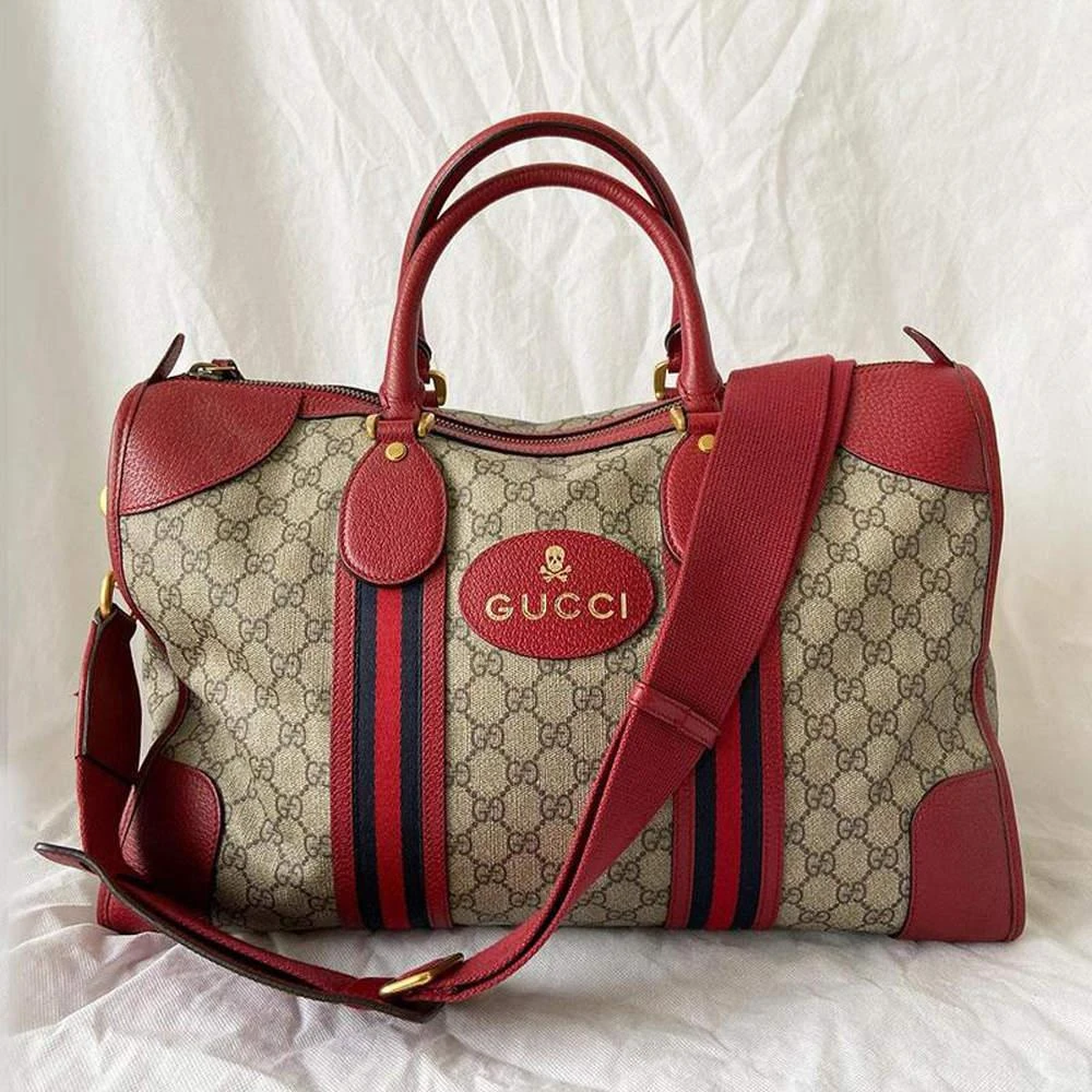 Gucci Beige GG Canvas Web-Trimmed Neo Vintage Duffle Bag 商品