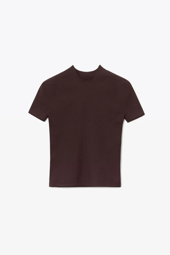 商品Alexander Wang|CREWNECK TEE IN SEAMLESS RIBBED NYLON,价格¥2812,第3张图片详细描述