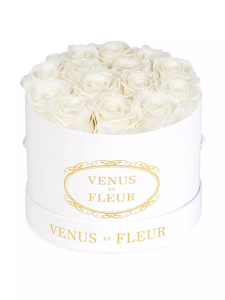 商品Venus ET Fleur|Classic Small Round Box with Pure White Roses,价格¥2269,第1张图片详细描述