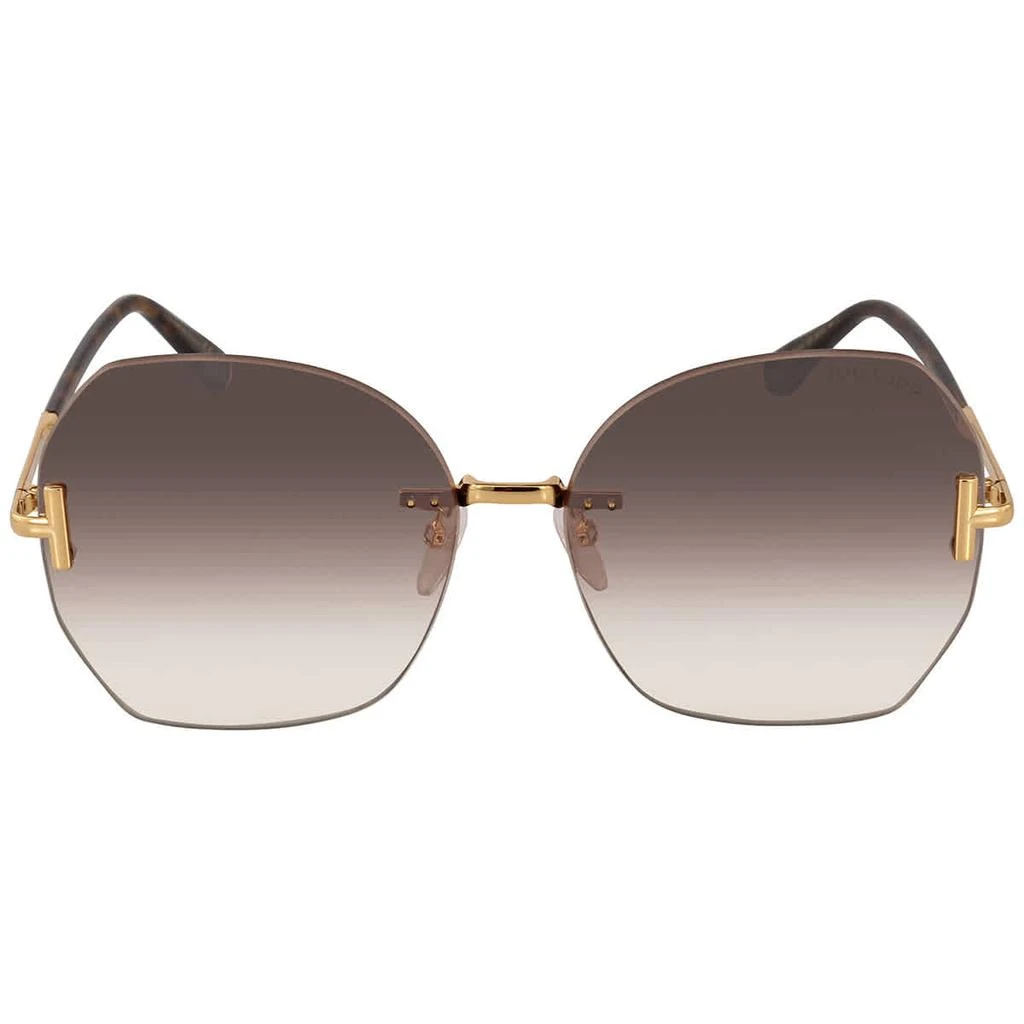 商品Tom Ford|Tom Ford Brown Gradient Butterfly Ladies Sunglasses TF0810-K 30G 62,价格¥1408,第2张图片详细描述