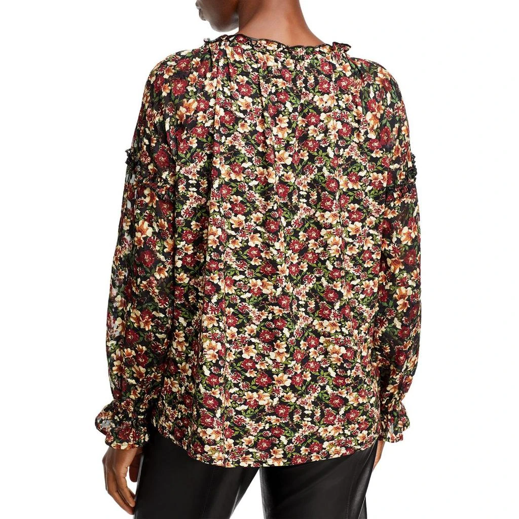 商品Cupio|Cupio Womens Floral Chiffon Sleeves Pullover Top,价格¥54,第2张图片详细描述