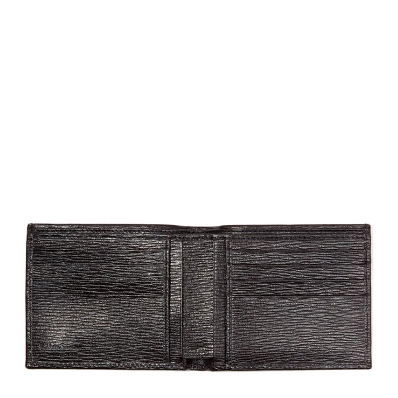 Salvatore Ferragamo 菲拉格慕 男士黑色牛皮时尚印花短款对折钱包 66-7068-351322 商品