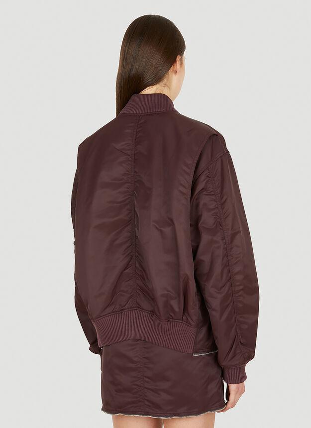 Bomber Jacket in Burgundy商品第4张图片规格展示