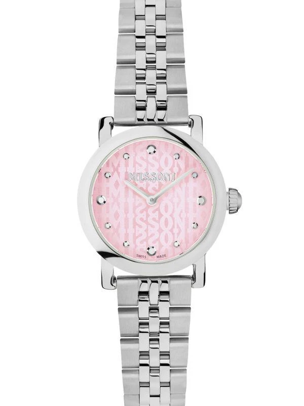 商品Missoni|Mini Monogram Stainless Steel Bracelet Watch/28MM,价格¥1496,第1张图片