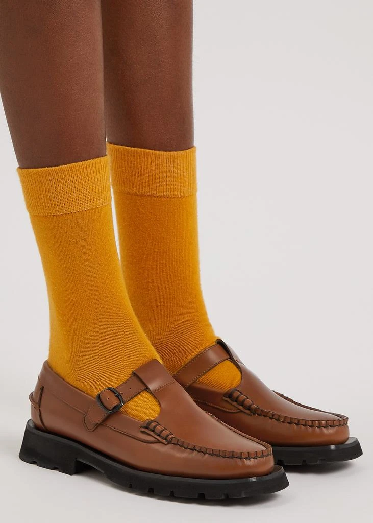 商品Hereu|Alber Sport brown leather T-bar loafers,价格¥3163,第5张图片详细描述