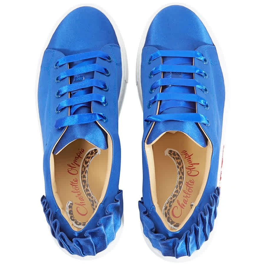 商品Charlotte Olympia|Charlotte Olympia Ladies Blue Sneaker Satin W Pleat Bk, Brand Size 38 ( US Size  8 ),价格¥673,第3张图片详细描述