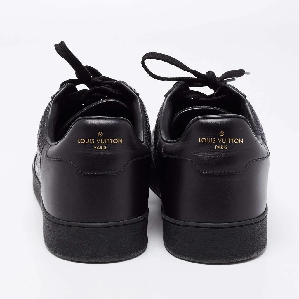 商品[二手商品] Louis Vuitton|Louis Vuitton Black Leather Rivoli Monogram Low Top Sneakers Size 44,价格¥3342,第5张图片详细描�述