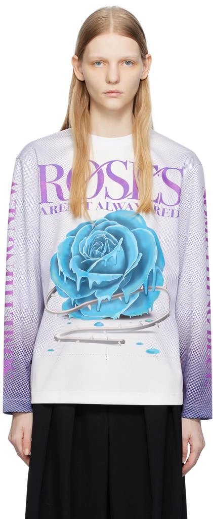 商品Burberry|White & Purple Rose Sweatshirt,价格¥6484,第1张图片