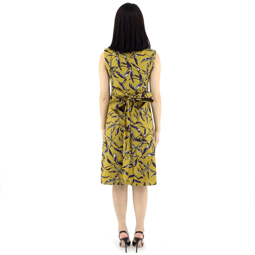 商品Max Mara|Ladies Yellow  Cotton Poplin Pepsi Floral Print Dress,价格¥1589,第3张图片详细描述