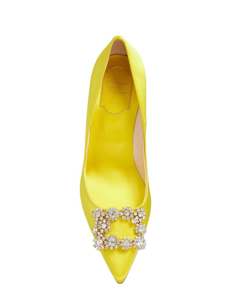 商品Roger Vivier|65mm Flower Crystal Satin Pumps,价格¥7480,第3张图片详细描述