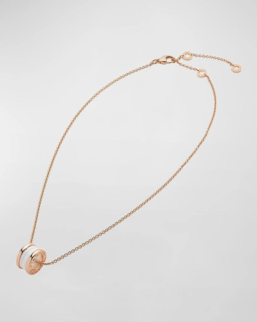 商品BVLGARI|B.Zero1 Pendant Necklace in Pink Gold and White Ceramic,价格¥25497,第3张图片详细描述