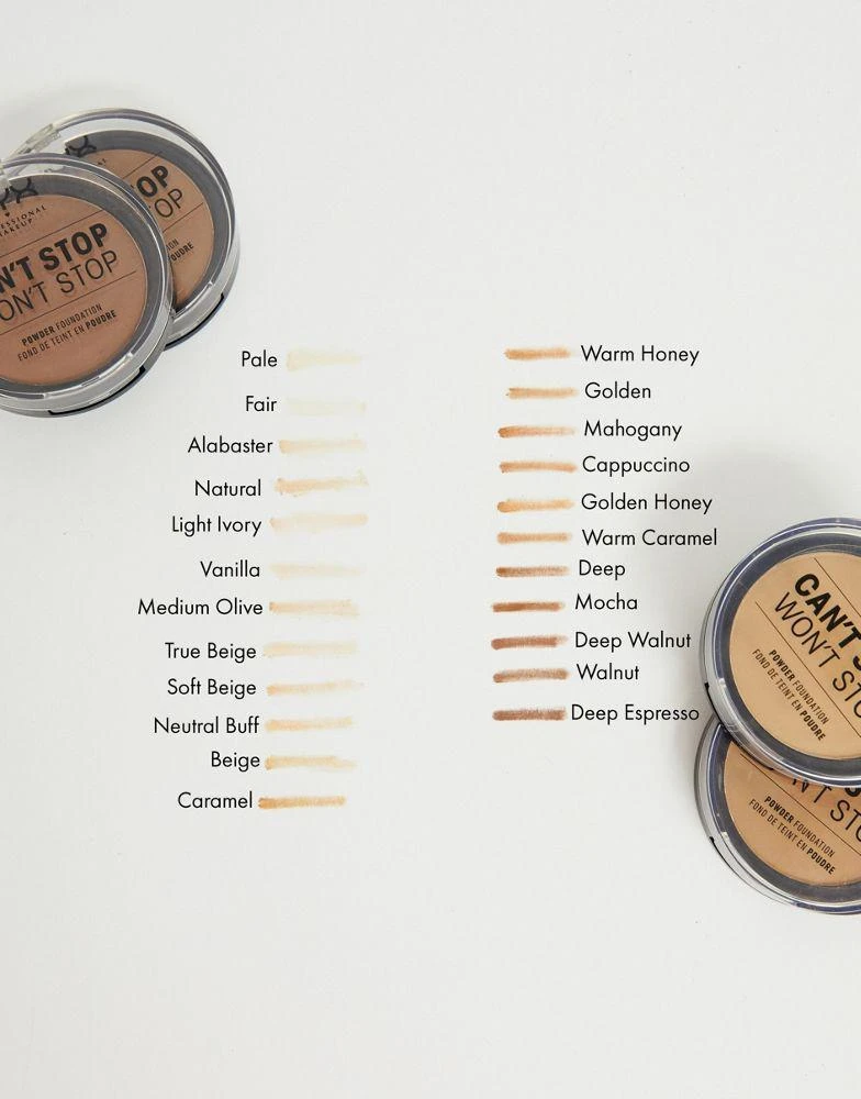 商品NYX Professional Makeup|NYX Professional Makeup Can't Stop Won't Stop Powder Foundation,价格¥99,第4张图片详细描述