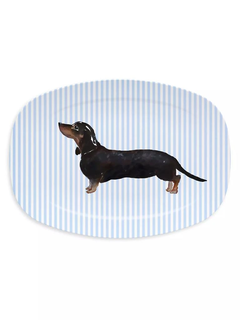 商品Mariposa|Woof Woof Best Friends Black &amp; Tan Dachshund Platter,价格¥311,第1张图片