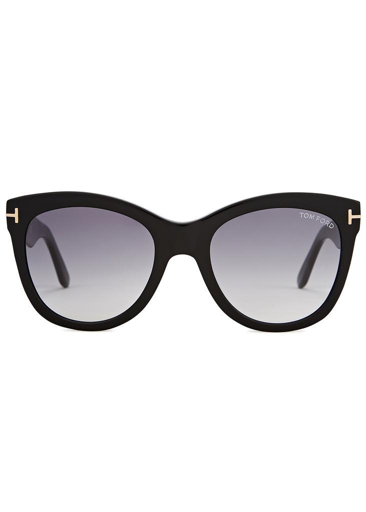 商品Tom Ford|Wallace black round-frame sunglasses,价格¥2080,第4张图片详细描述