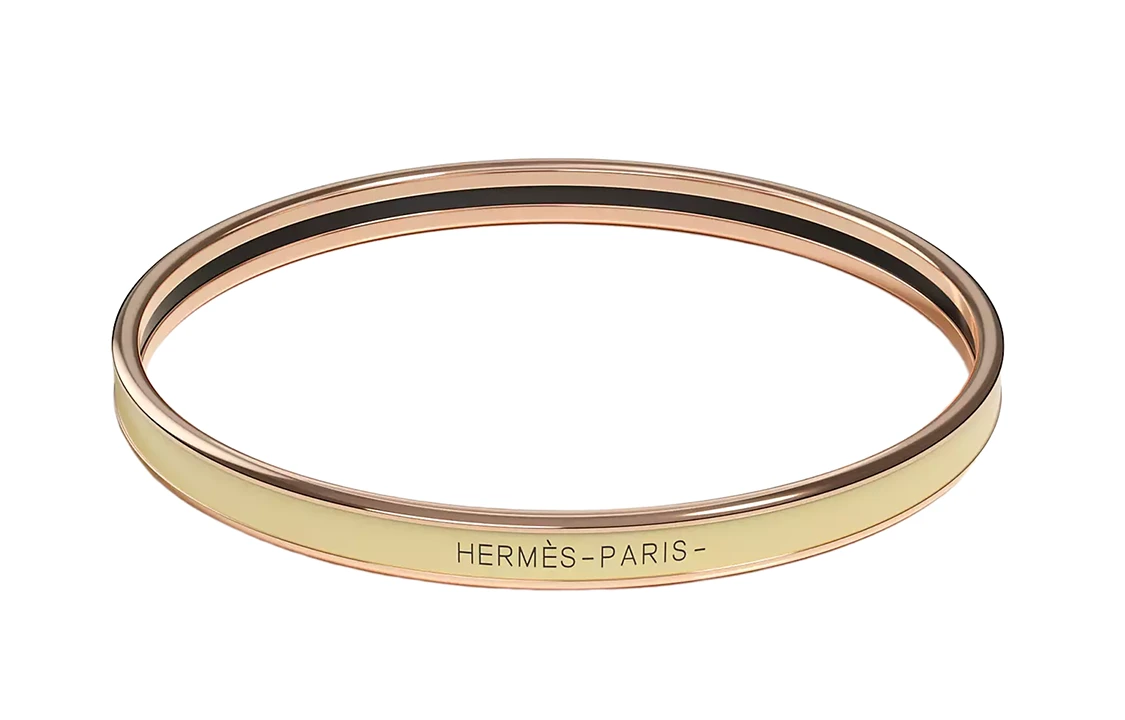 商品[国内直发] Hermes|爱马仕 精致美观 小鸡黄 手镯 女款 玫瑰金,价格¥4799,第1张图片