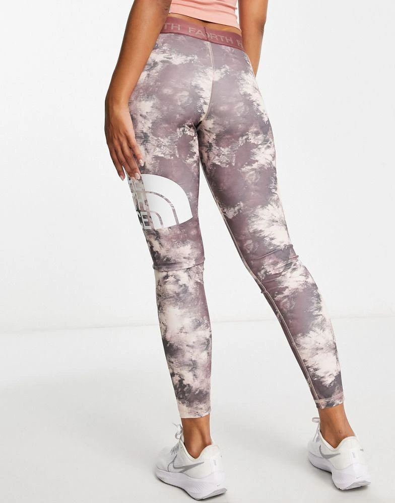 商品The North Face|The North Face Training Flex mid rise leggings in pink dye print,价格¥271,第3张图片详细描述