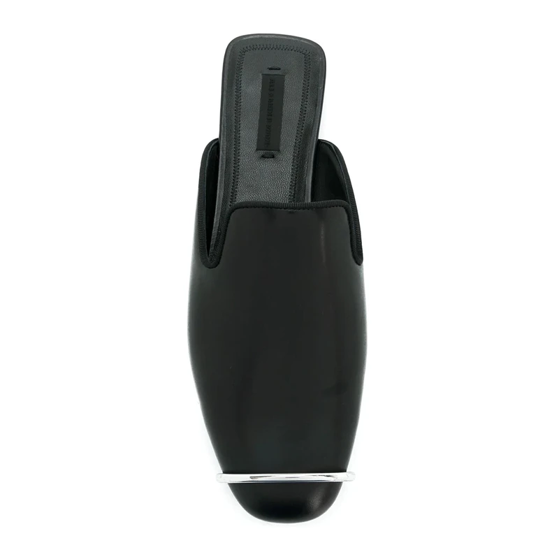 ALEXANDER WANG 黑色女士包脚平底拖鞋 3099F0080L-001 商品