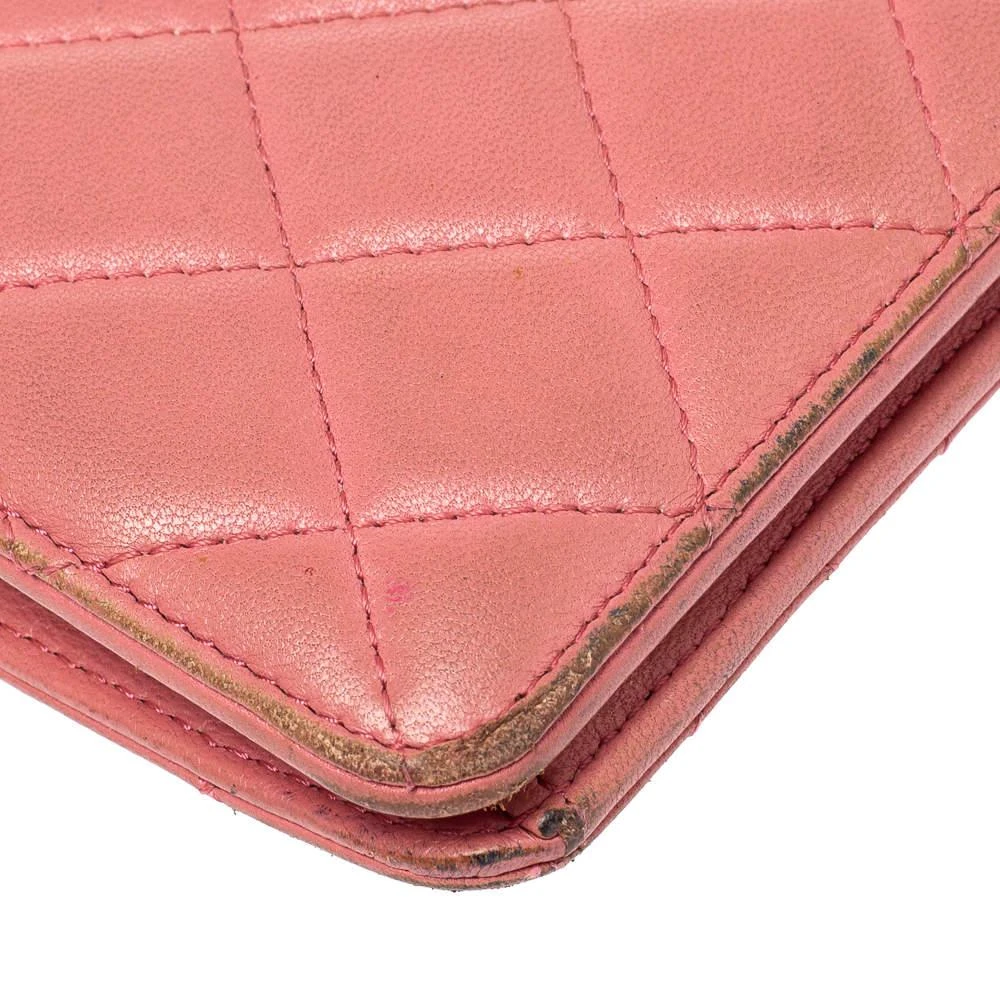 Chanel Pink Quilted Leather L Yen Continental Wallet 商品
