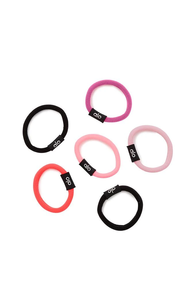 商品Alo|Untangled Hair Tie 6-Pack - Pink Multi,价格¥113,第2张图片详细描述