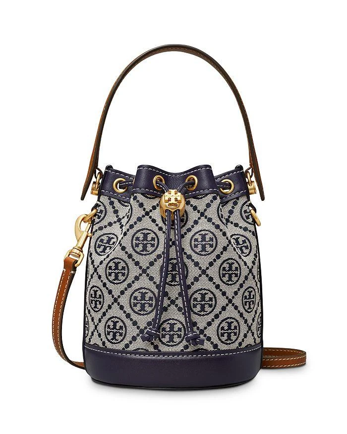 商品Tory Burch|T Monogram Jacquard Mini Bucket Bag,价格¥2770,第1张图片