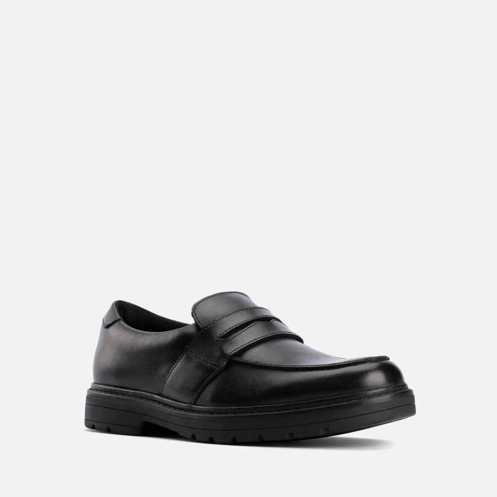 商品Clarks|Clarks Youth Loxham Craft School Shoes - Black Leather,价格¥408,第4张图片详细描述