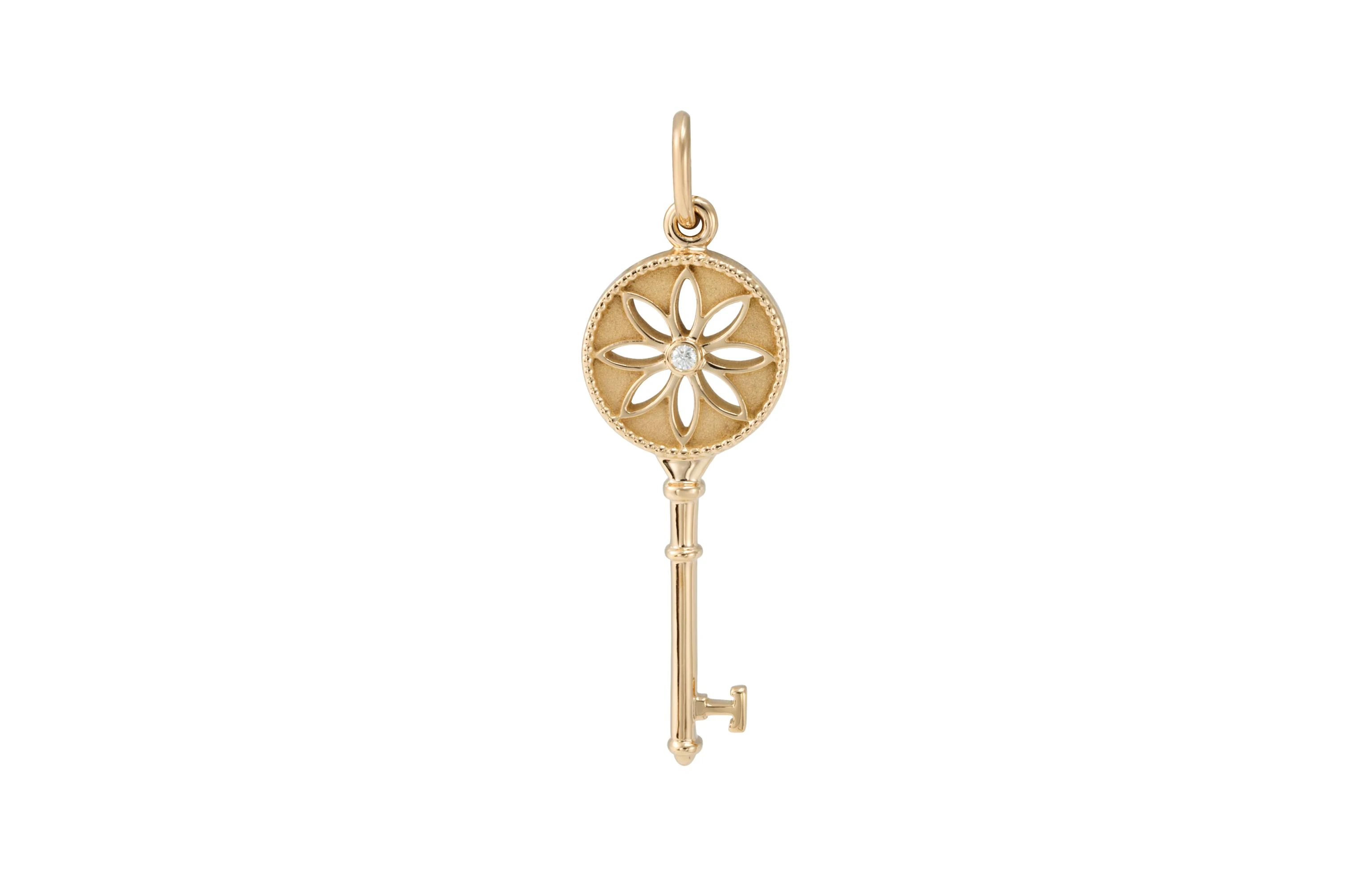 商品[国内直发] Tiffany & Co.|[预售3天]蒂芙尼 18K玫瑰金雏菊钥匙吊坠 女款 玫瑰金色,价格¥5703,第1张图片