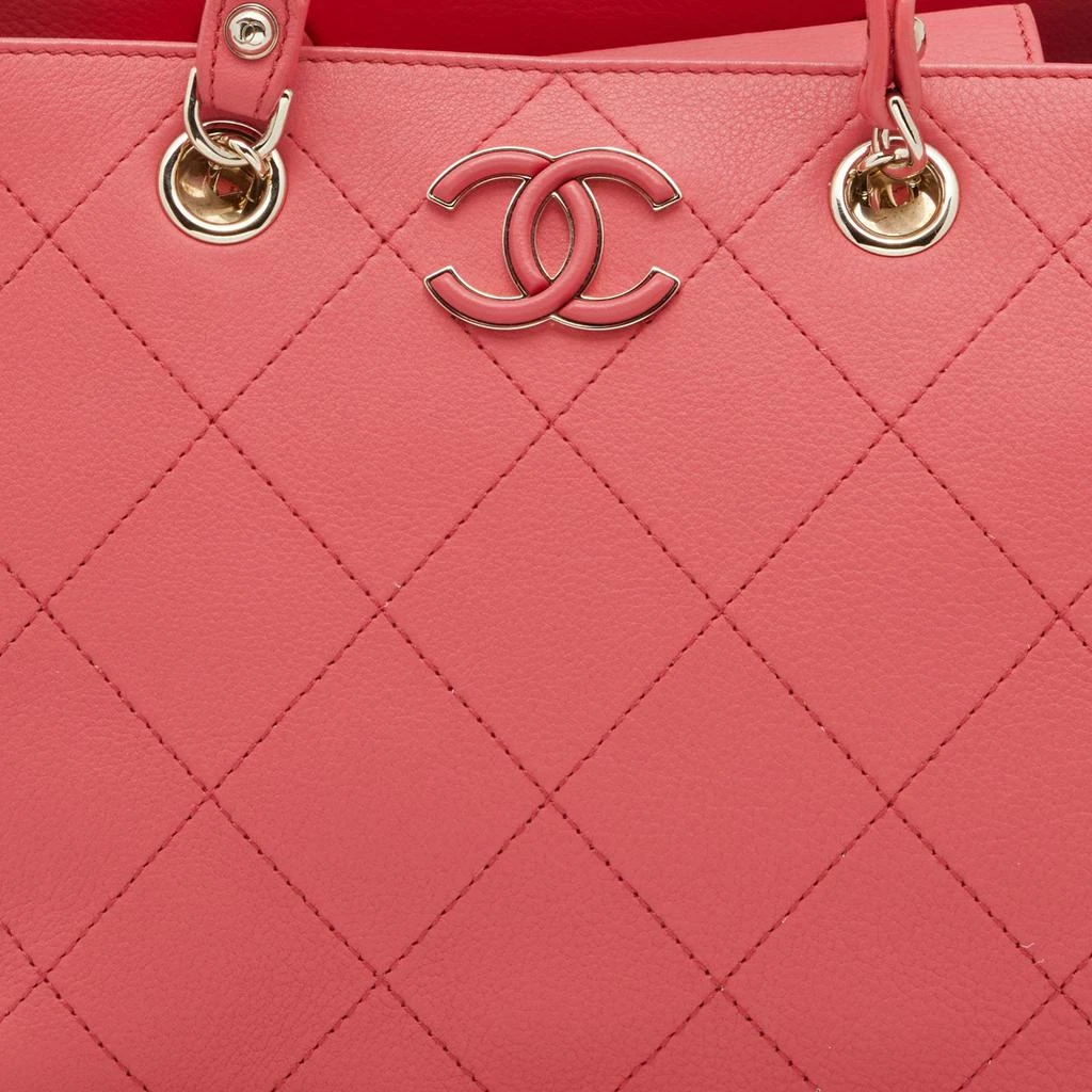 商品[二手商品] Chanel|Chanel Pink Quilted Leather Small Neo Soft Shopping Tote ,价格¥15888,第5张图片详细描述