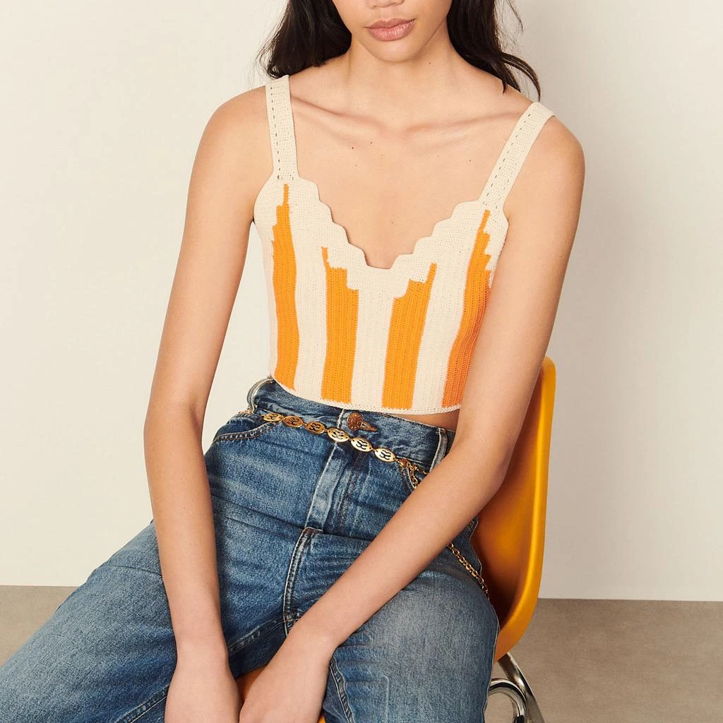 商品Sandro|Crochet bra top,价格¥418,第1张图片