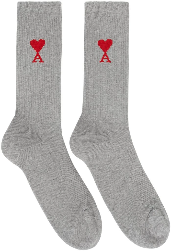 商品AMI|Three-Pack Multicolor Ami de Cœur Socks,价格¥661,第2张图片详细描述