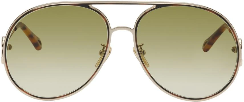 商品Chloé|Gold Austine Sunglasses,价格¥1491,第1张图片