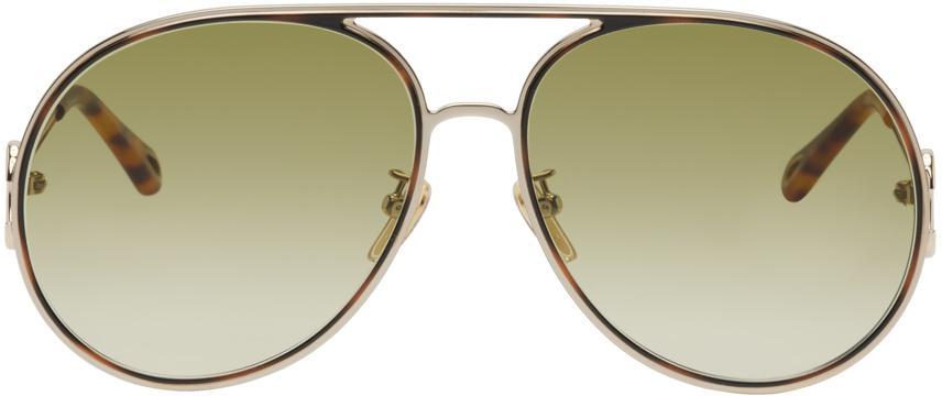 商品Chloé|Gold Austine Sunglasses,价格¥2792,第1张图片