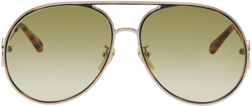 商品Chloé|Gold Austine Sunglasses,价格¥2792,第1张图片