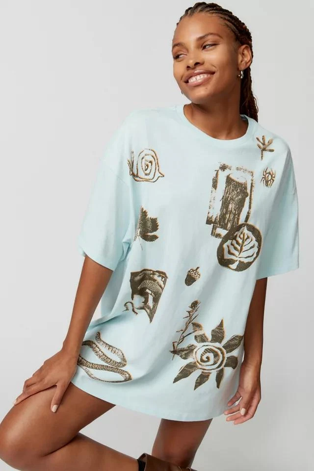 商品Urban Outfitters|UO Bitmap Nature T-Shirt Dress,价格¥222,第1张图片详细描述