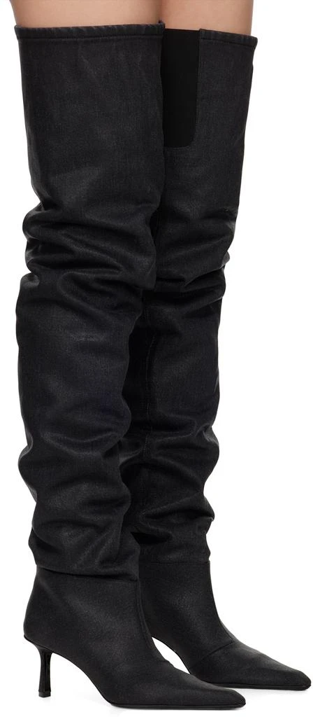商品Alexander Wang|Gray Viola Denim Boots,价格¥5449,第4张图片详细描述