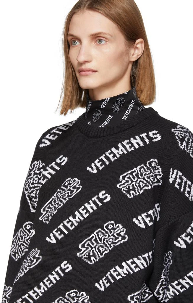 商品Vetements|Black & White STAR WARS Edition All Over Logo Sweater,价格¥4203,第4张图片详细描述