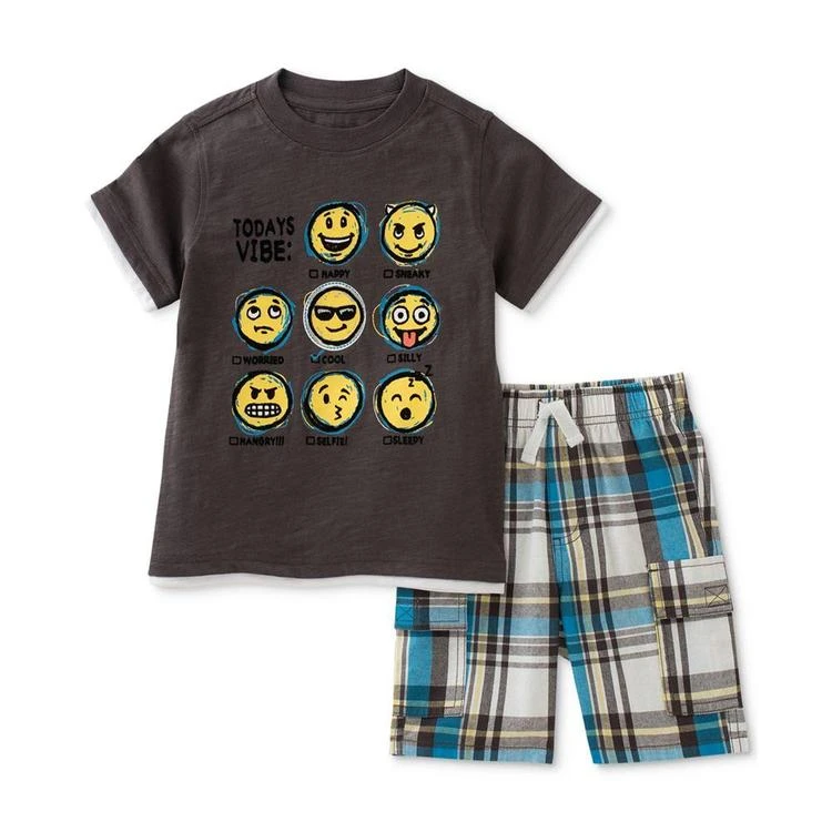 商品KIDS HEADQUARTERS|2-Pc. Cotton Today's Vibe T-Shirt & Shorts Set, Baby Boys (0-24 Months),价格¥50,第2张图片详细描述