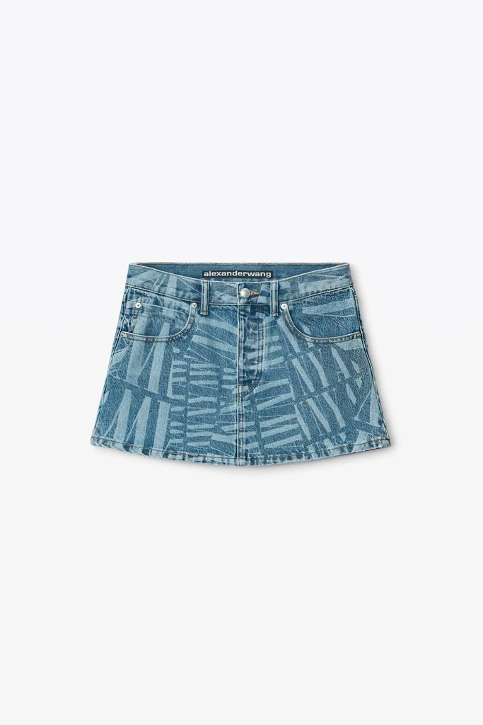 商品Alexander Wang|AWNY LOGO MINI SKIRT IN DENIM,价格¥1249,第3张图片详细描述