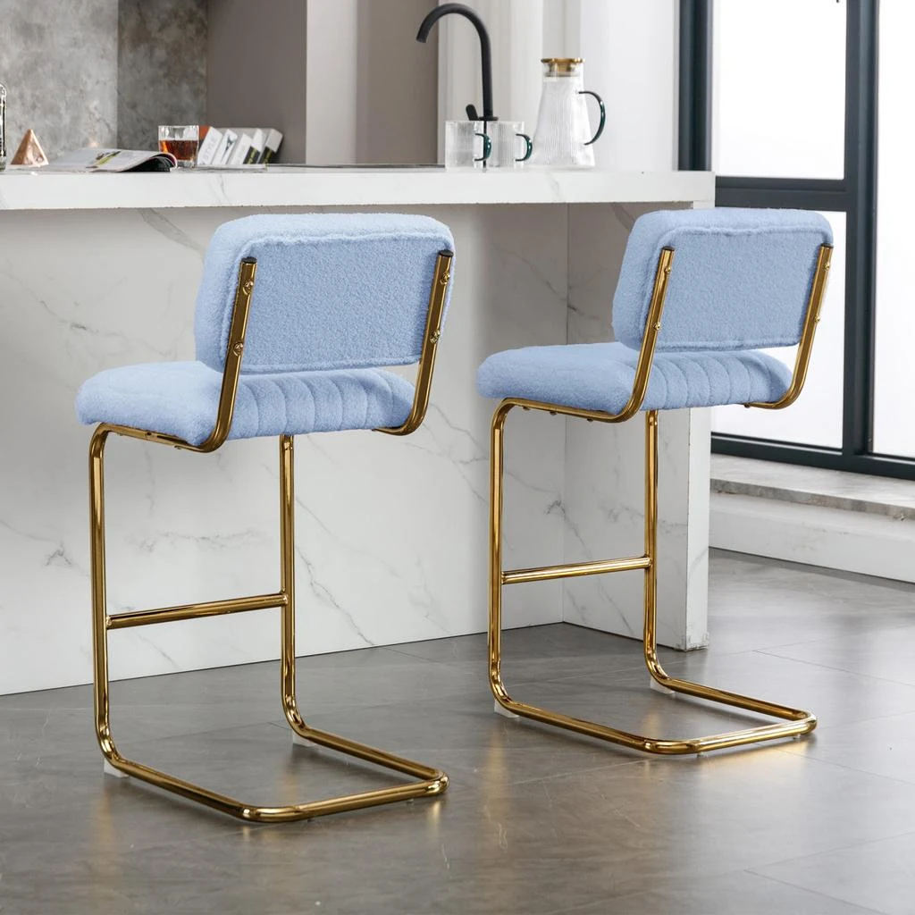 商品Simplie Fun|Mid-Century Modern Counter Height Bar Stools for Kitchen Set of 2,价格¥2099,第4张图片详细描述
