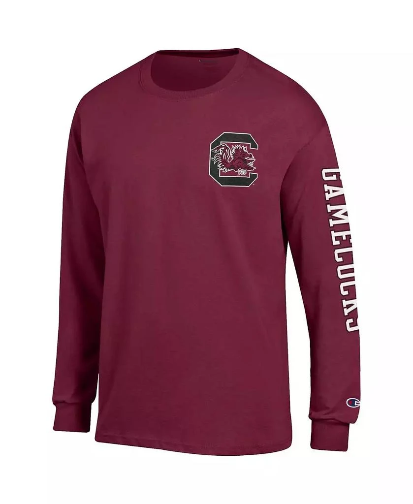 商品CHAMPION|Men's Garnet South Carolina Gamecocks Team Stack 3-Hit Long Sleeve T-shirt,价格¥240,第2张图片详细描述