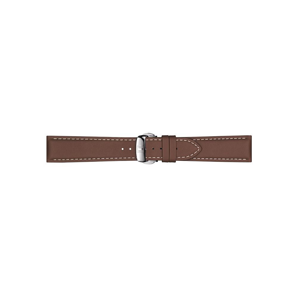 商品Tissot|男士腕表 棕色皮革表带手表 40mm,价格¥2605,第4张图片详细描述