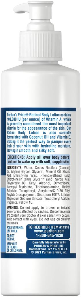Retinol Body Lotion, Vitamin A 100,000 IU/oz商品第3张图片规格展示