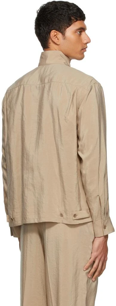 商品Lemaire|SSENSE Exclusive Beige Dry Silk Bomber,价格¥1439,第3张图片详细描述