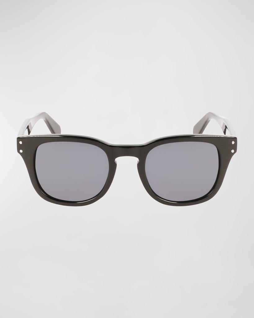商品Salvatore Ferragamo|Men's Gancini Keyhole-Bridge Square Sunglasses,价格¥2389,第5张图片详细描述