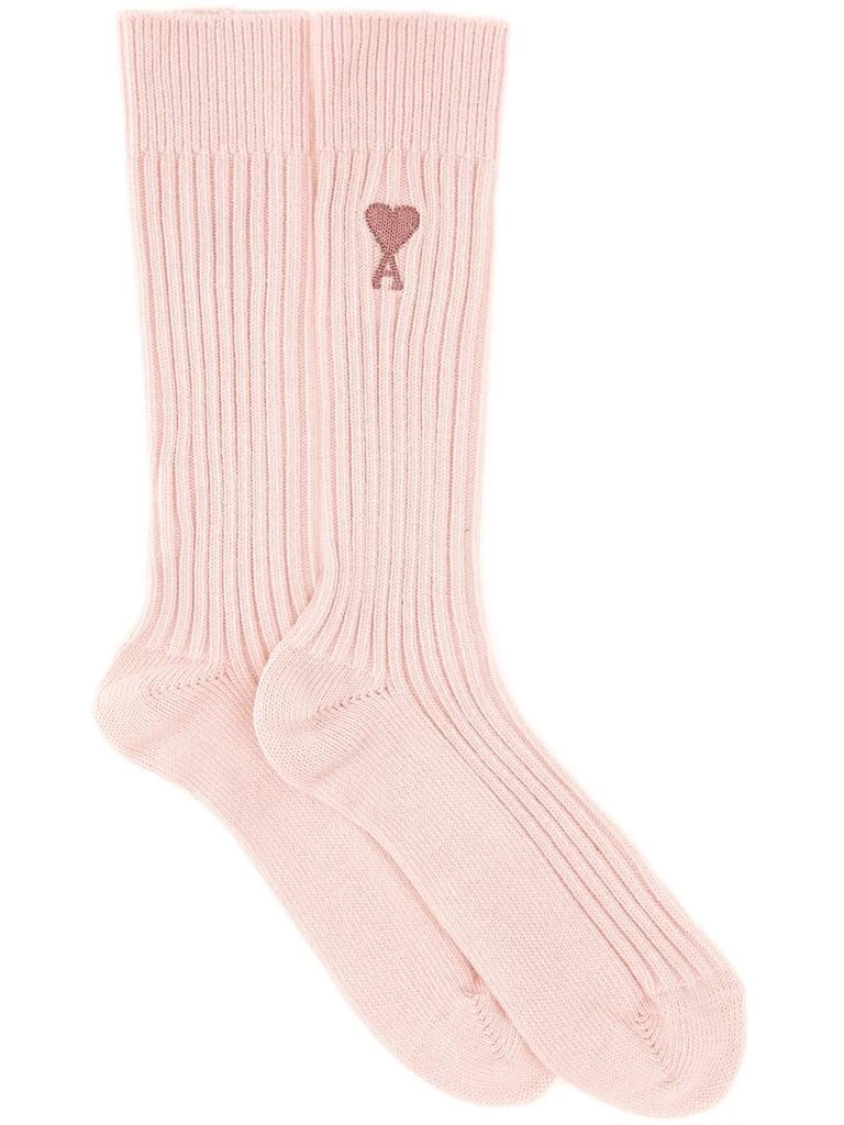 商品AMI|AMI Paris Ami de Couer Logo Embroidered Socks,价格¥296,第1张图片