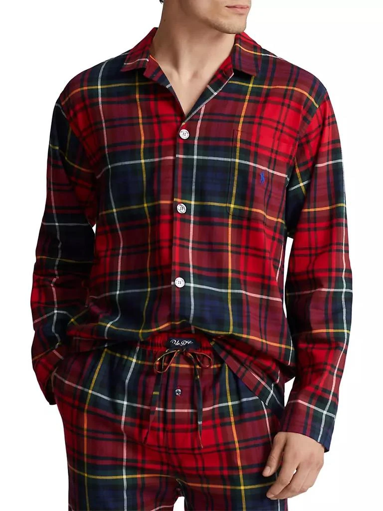 商品Ralph Lauren|Plaid Flannel Pajama Shirt,价格¥287,第3张图片详细描述