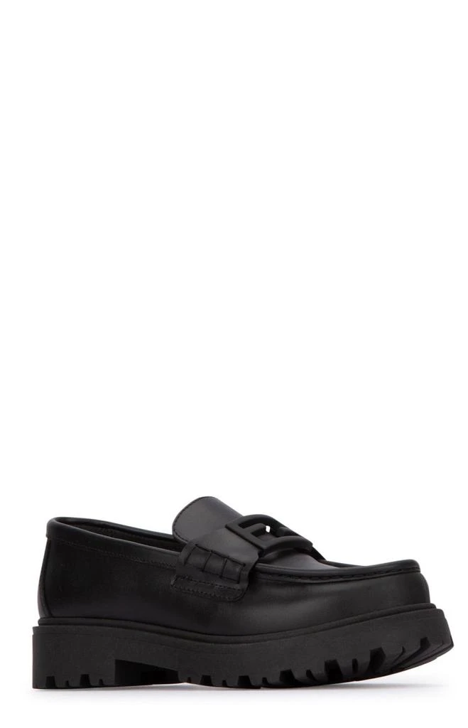 商品Fendi|Fendi Kids FF-Logo Plaque Round-Toe Loafers,价格¥4236,第2张图片详细描述