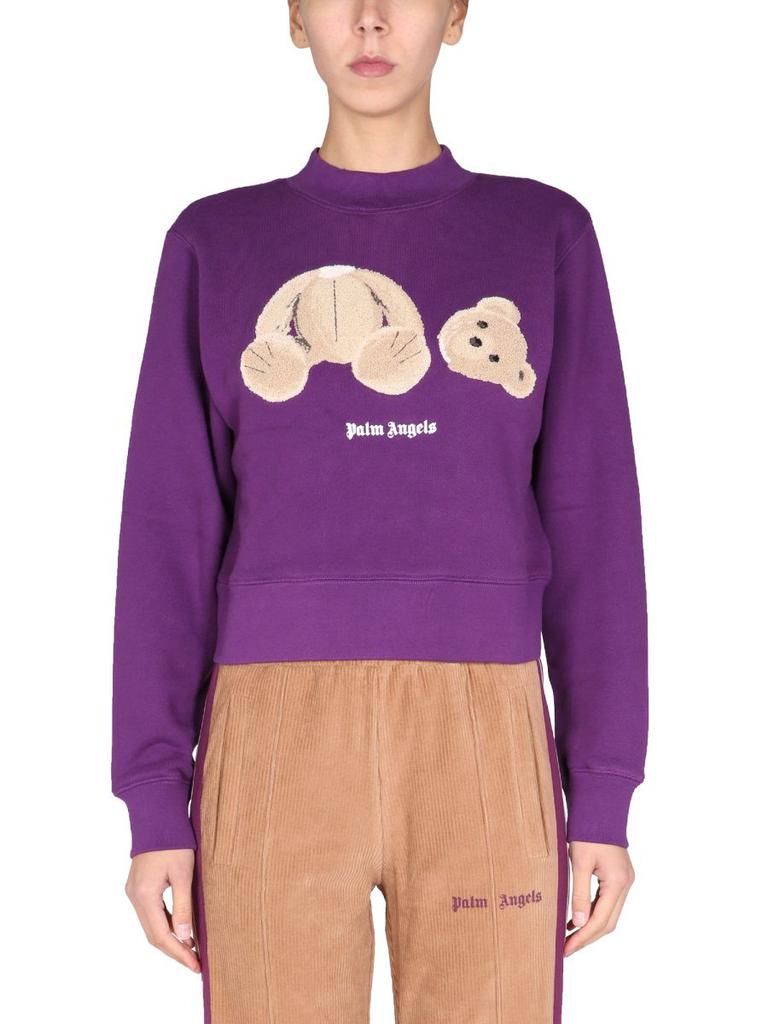 Palm Angels Womens Purple Sweatshirt商品第1张图片规格展示